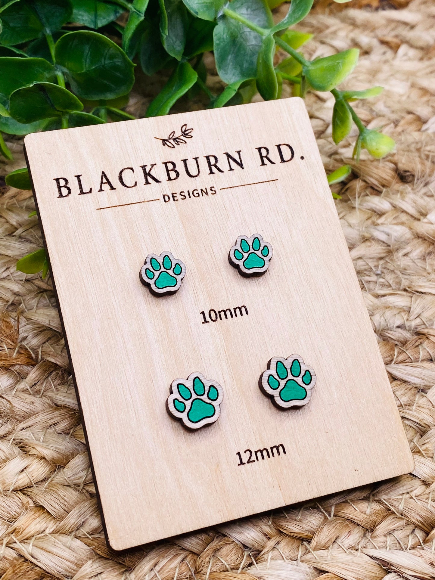 Paw Print Studs