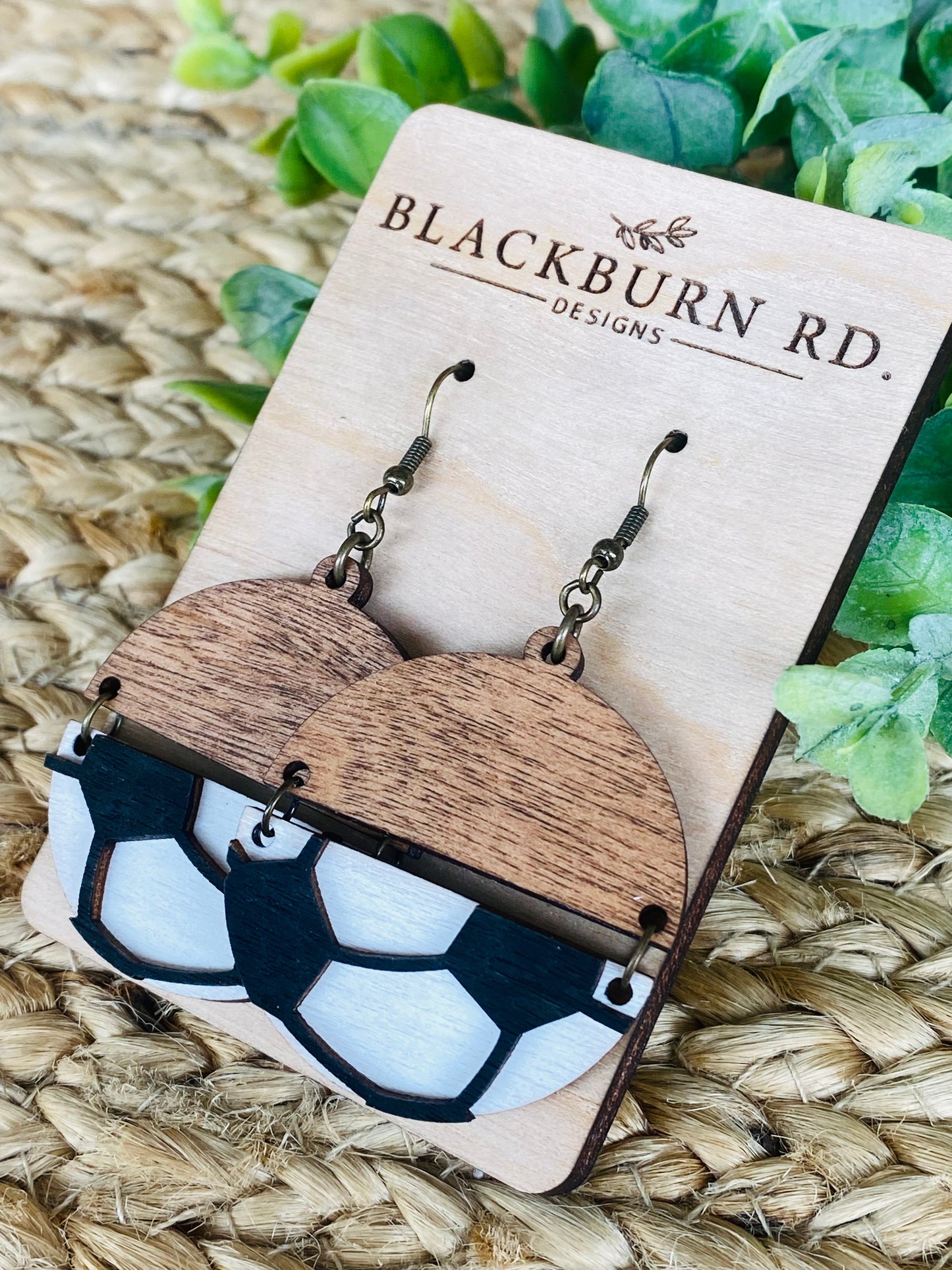Dimensional Split Round Sport Dangle Earrings