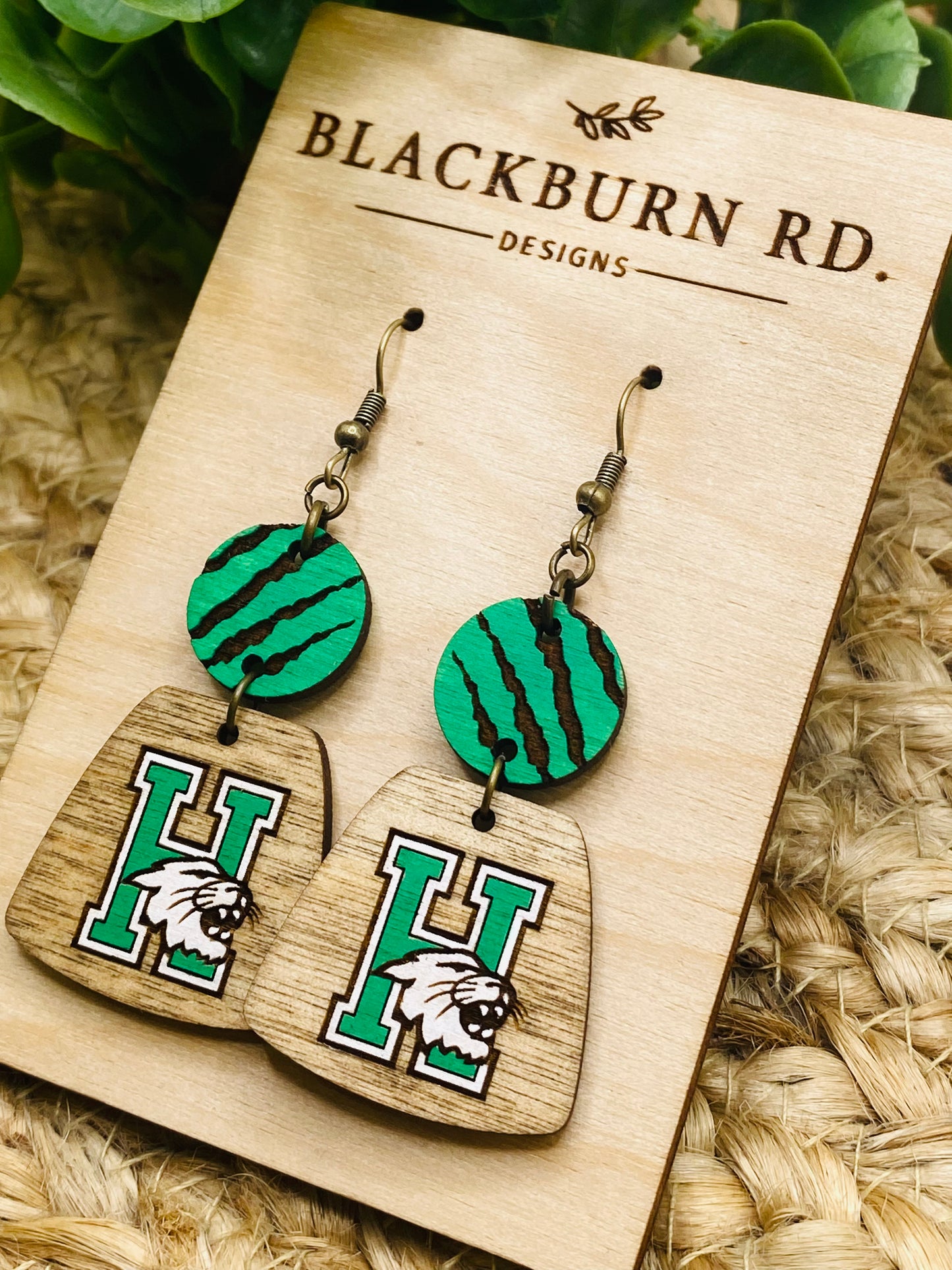 Harrison Logo Clawed Connector Oblong Dangles