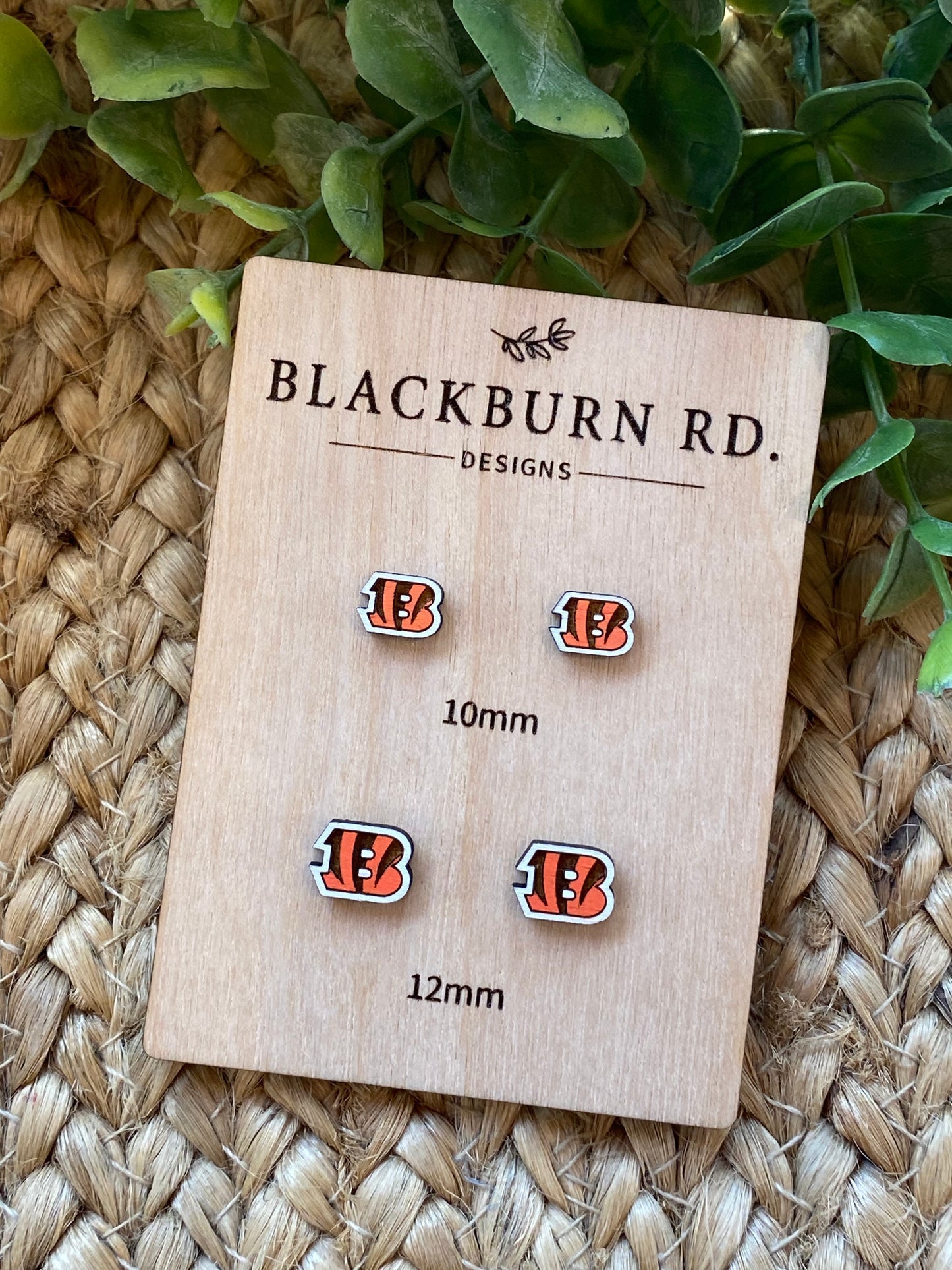 Bengals B Logo Stud Earrings
