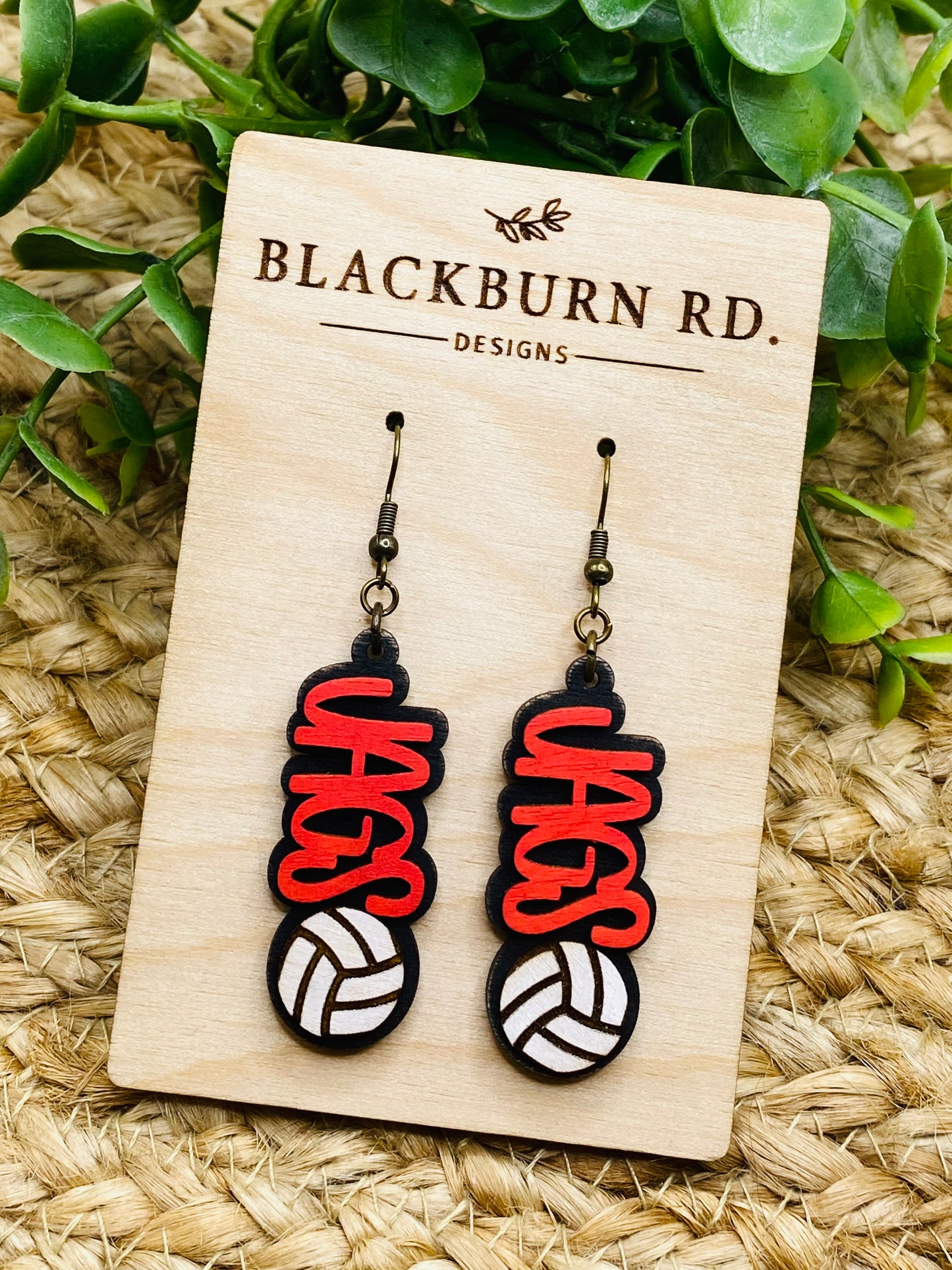 St. John Jags Volleyball Bar Dangles