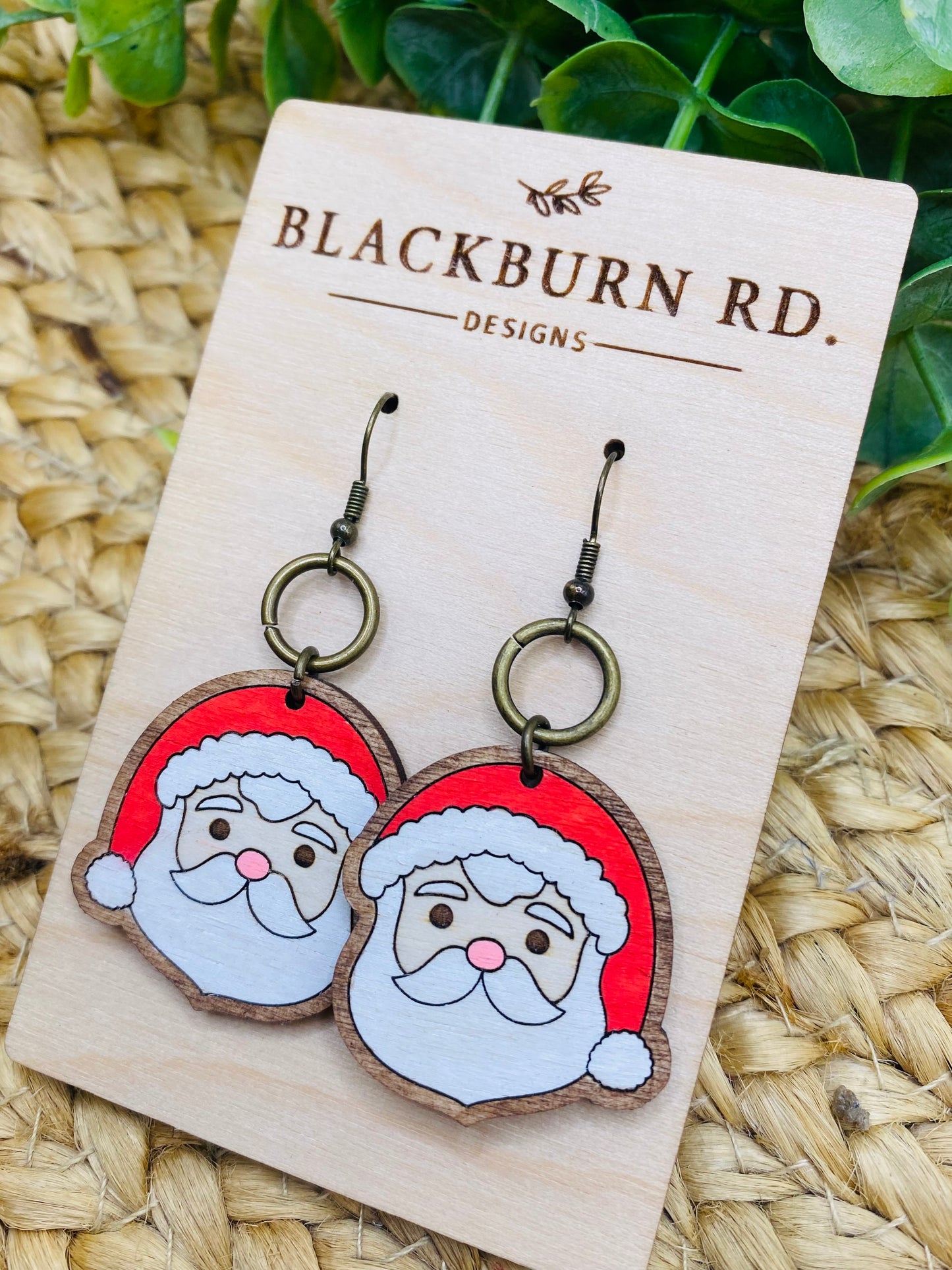 Vintage Santa Dangle Earrings