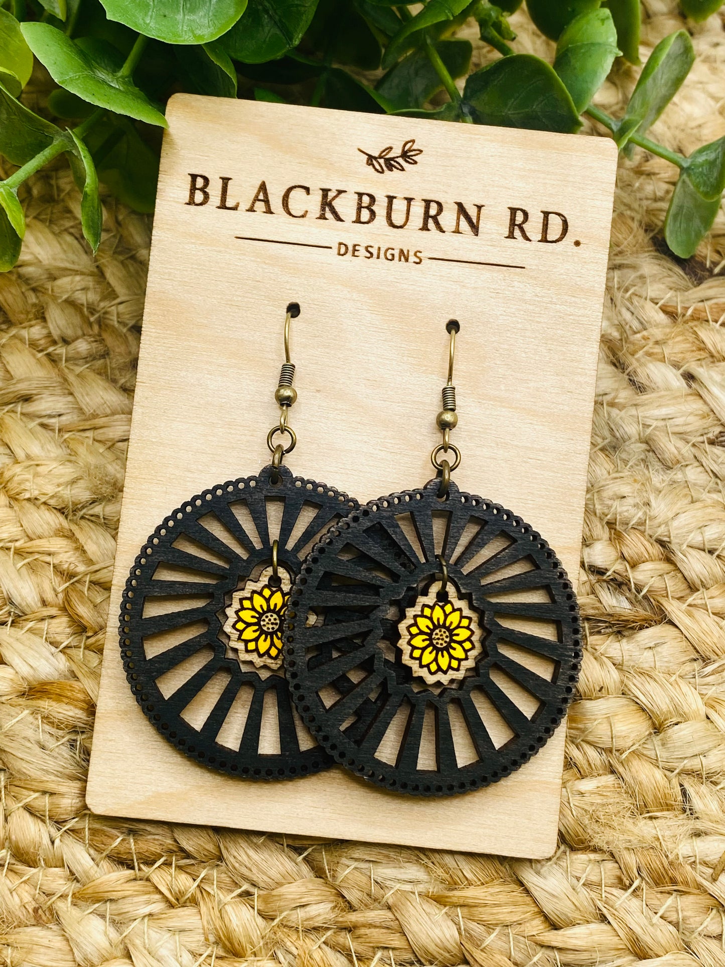 Intricate Sunflower Sundial Dangles