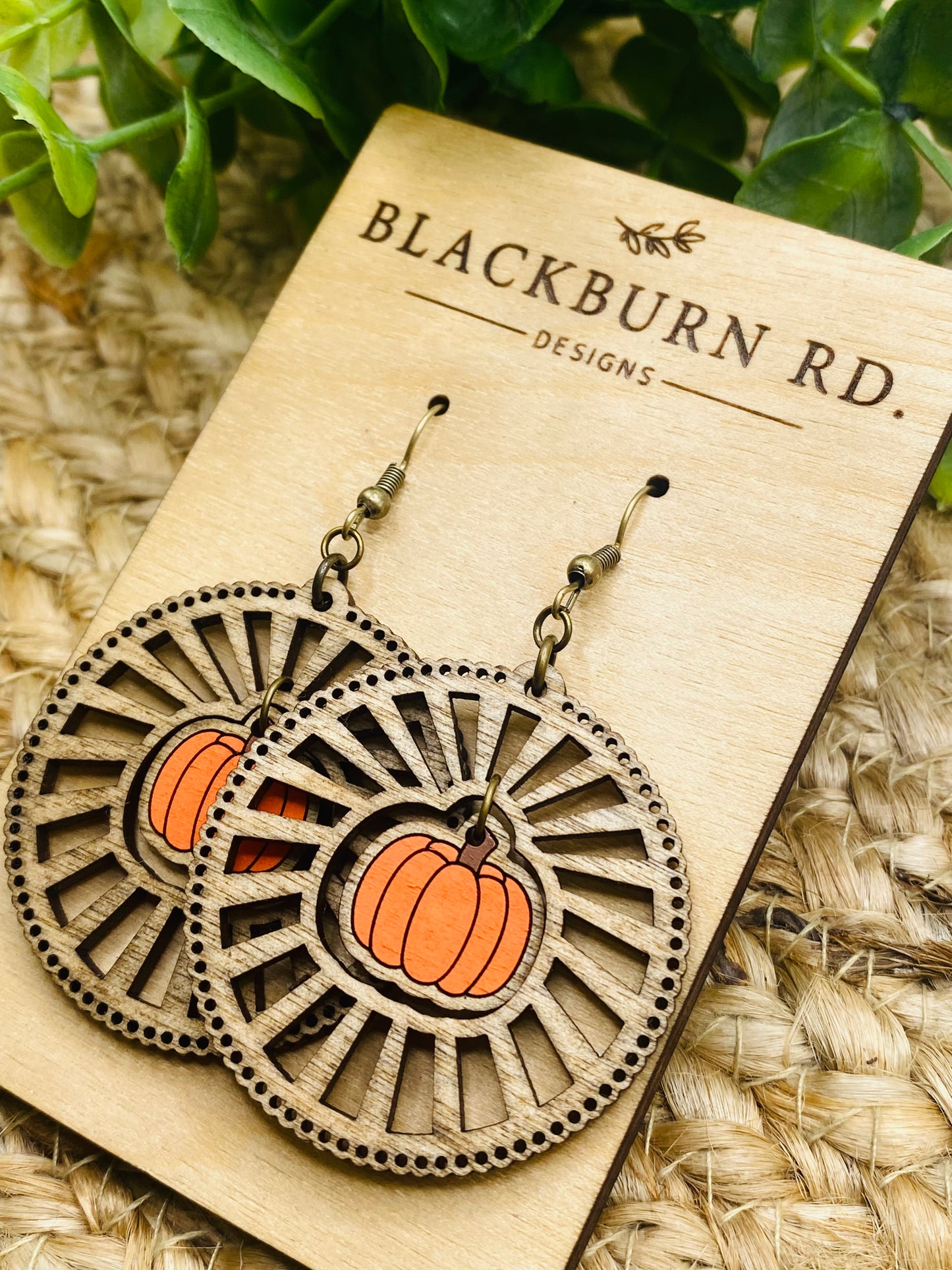 Intricate Pumpkin Sundial Dangles