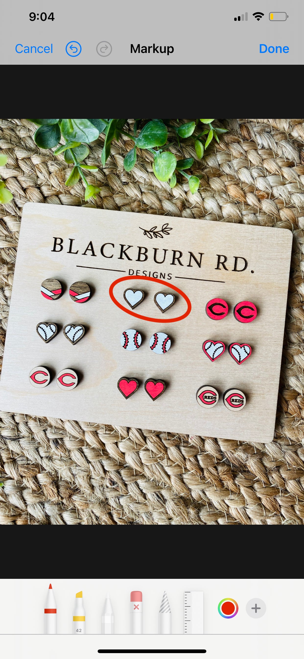 Cincinnati Reds Stud Earrings