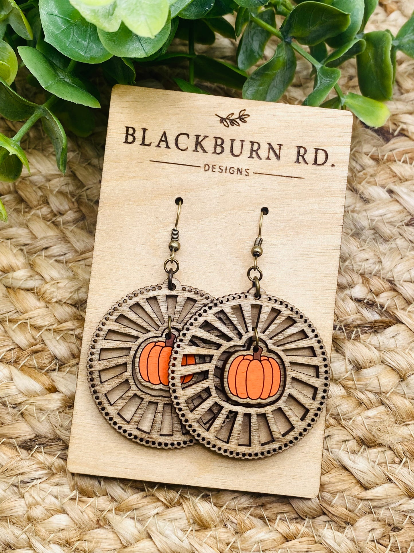 Intricate Pumpkin Sundial Dangles