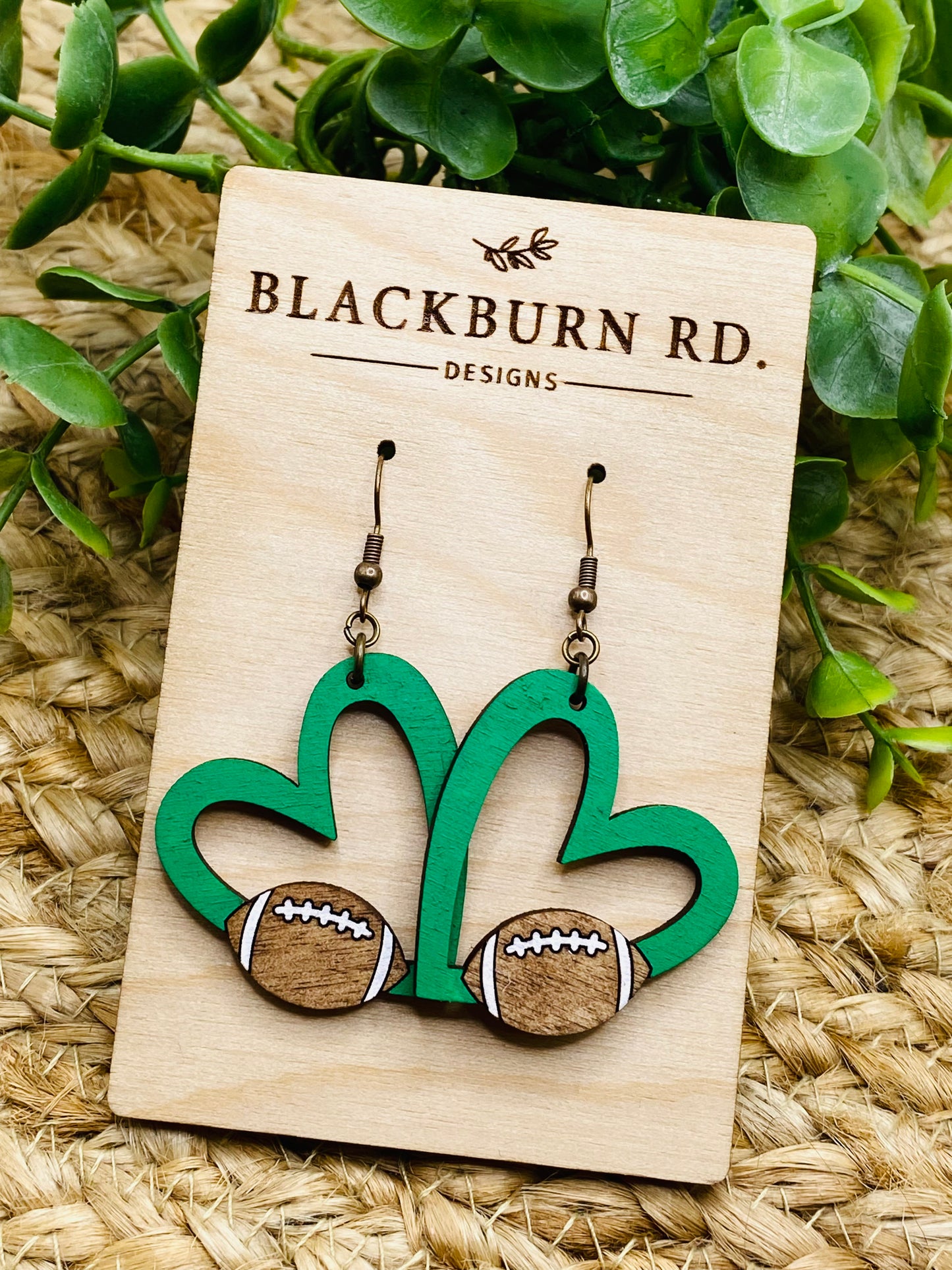 Football Heart Dangle