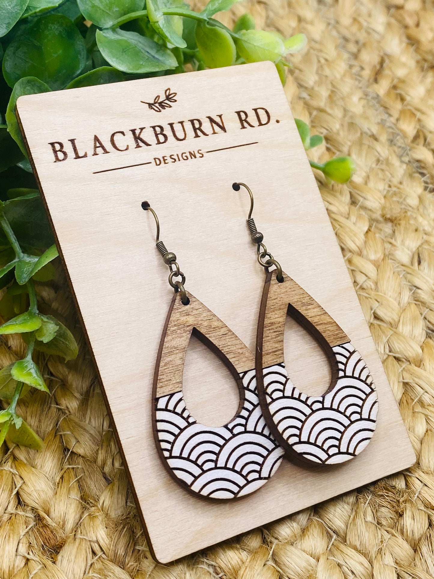 Geometric Rainbow Half Teardrops Dangles
