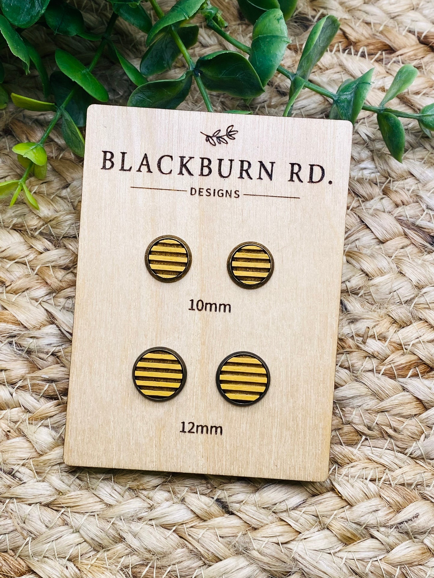 Striped Cabochon Studs