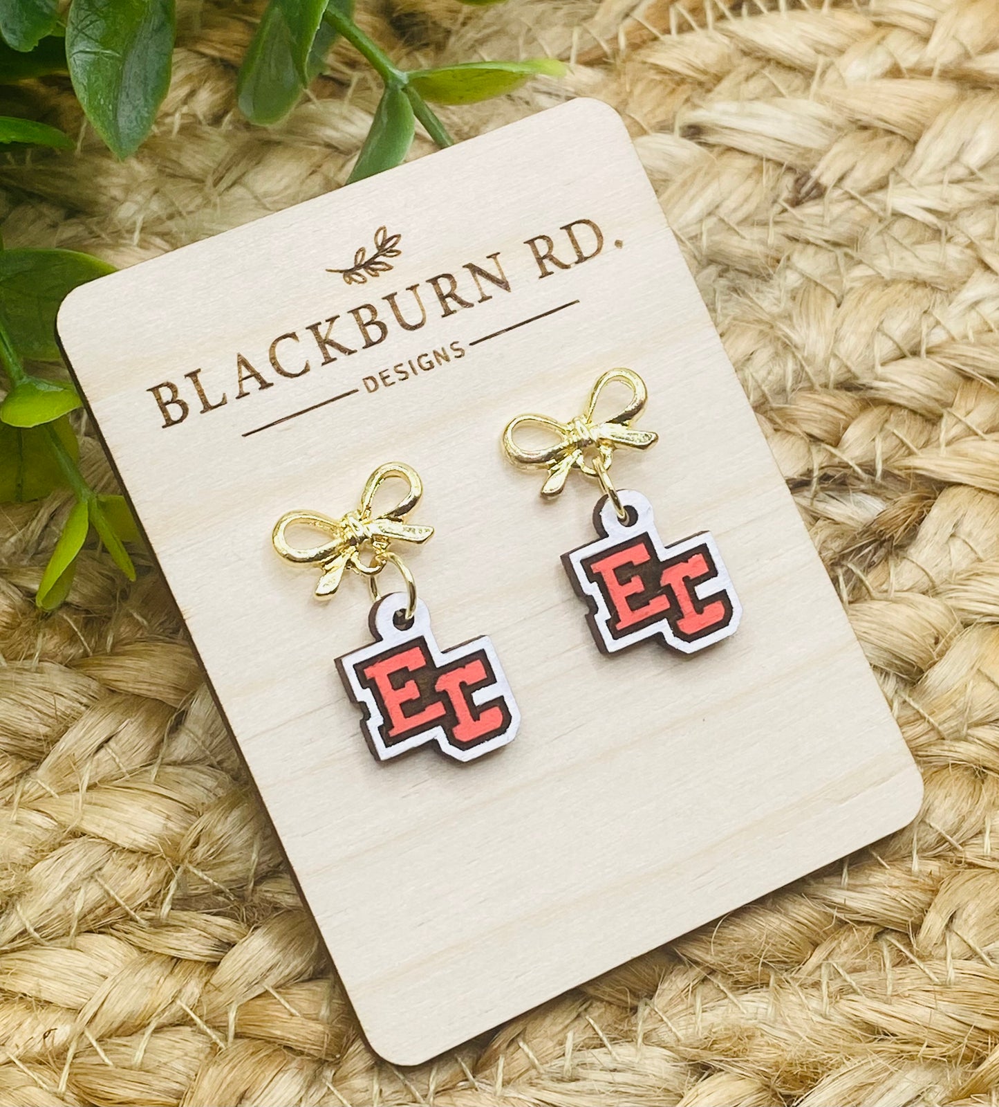 Petite Gold Bow EC Dangles