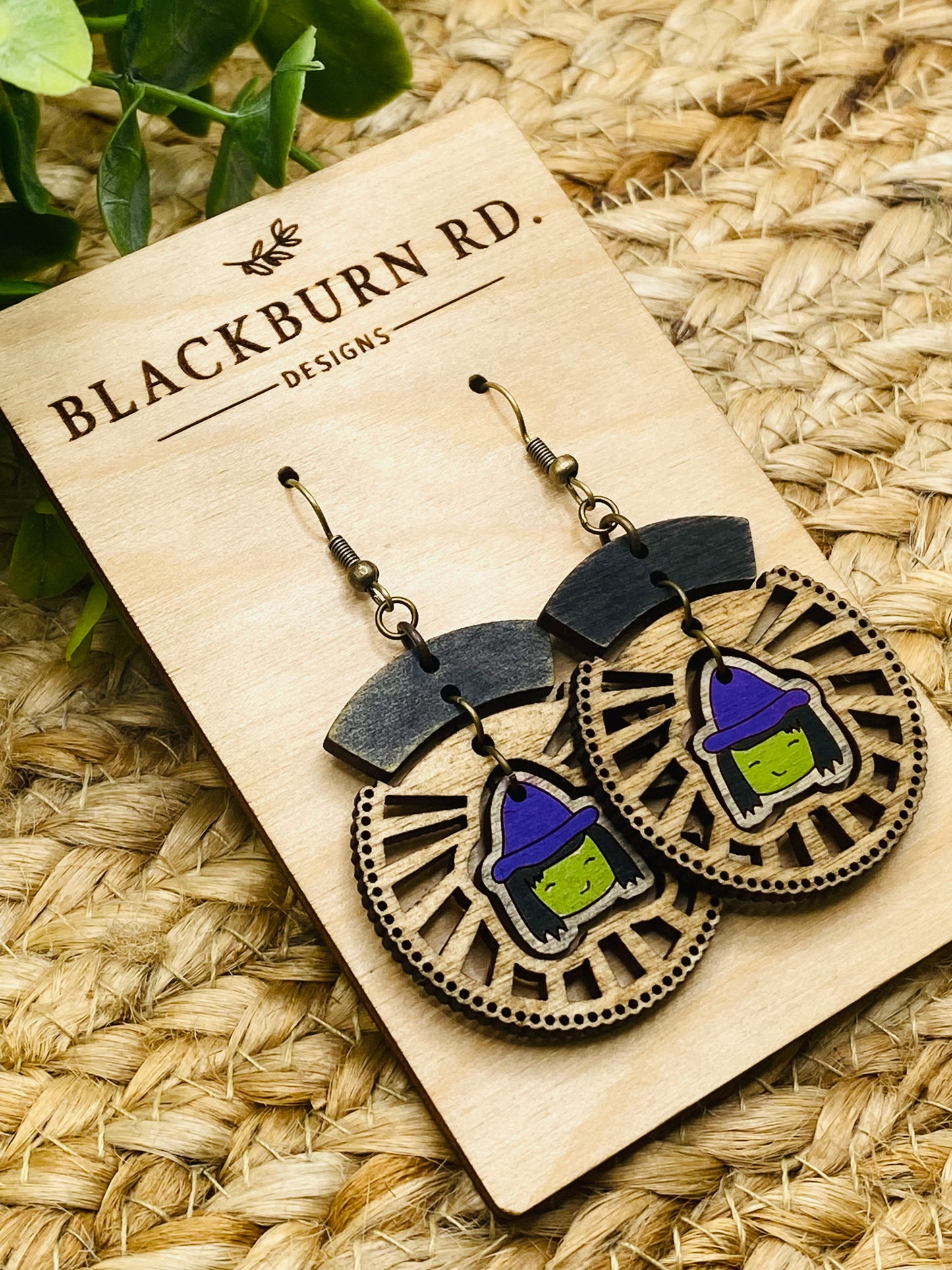Boho Intricate Witch Sundial Dangles
