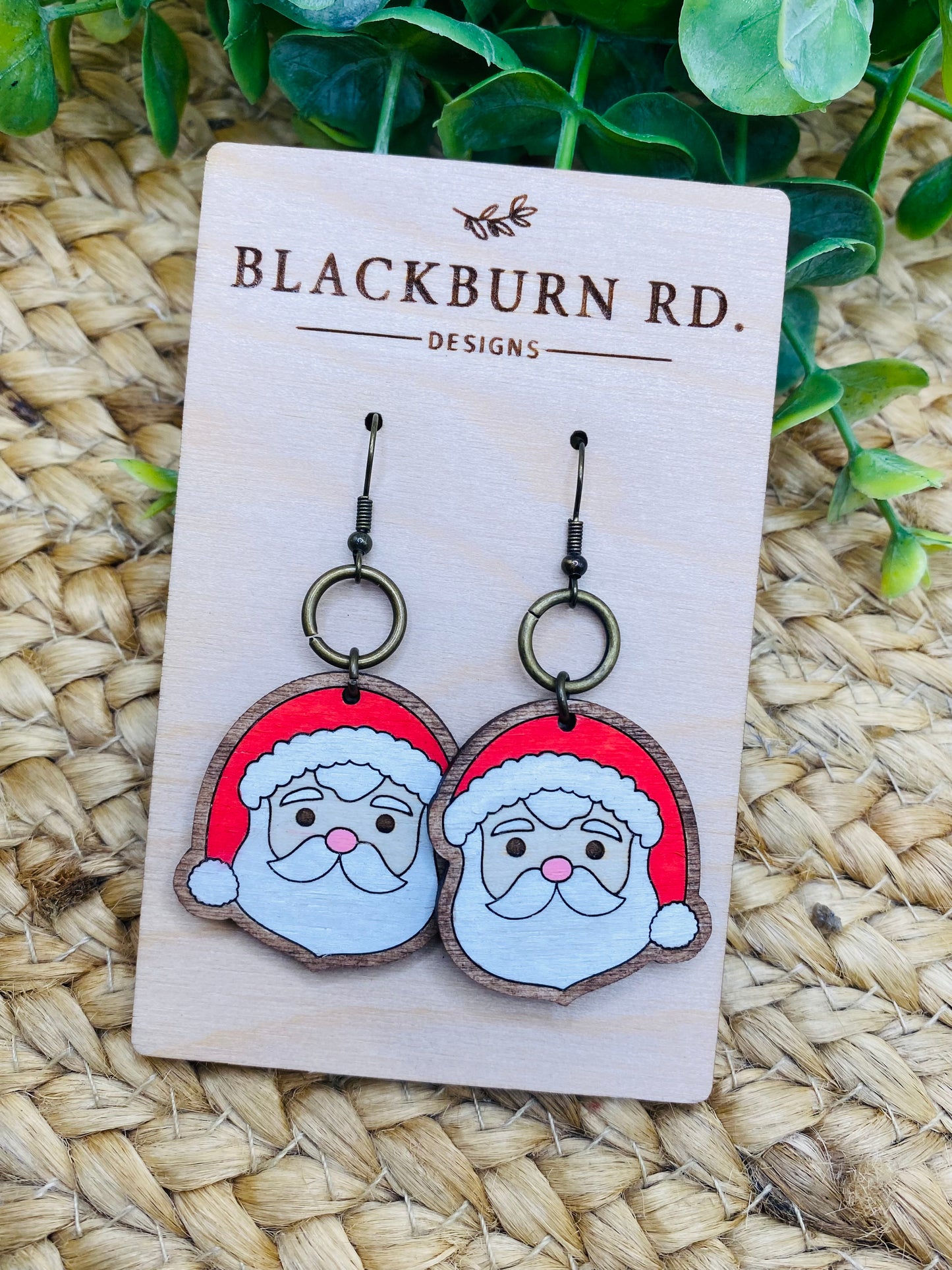 Vintage Santa Dangle Earrings