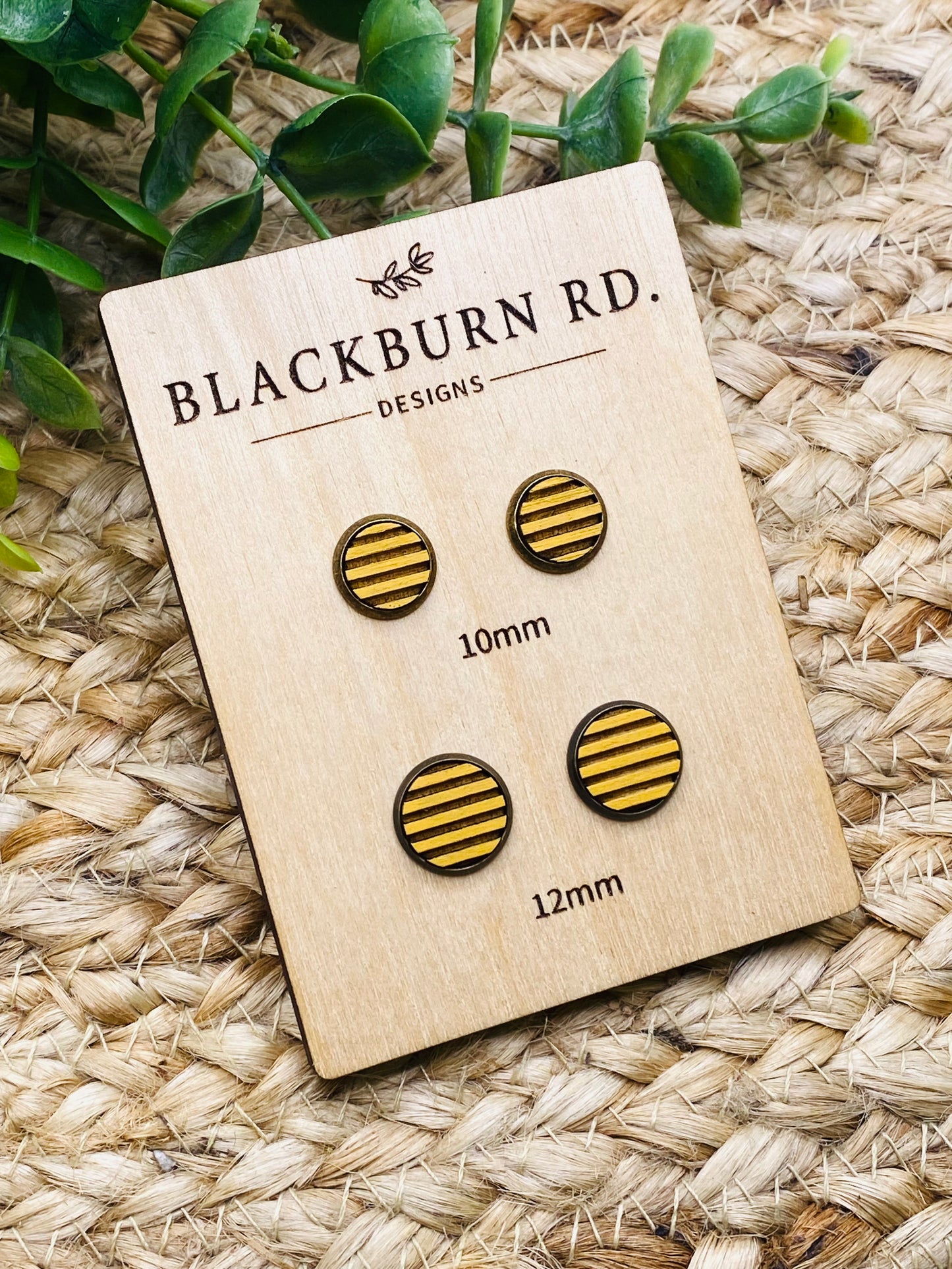 Striped Cabochon Studs