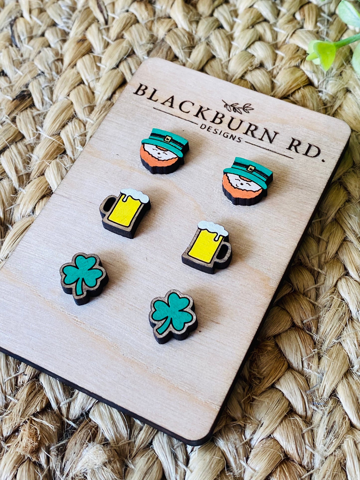 St Patrick’s Day Stud Earrings