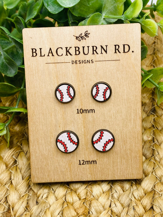 Venom Baseball Cabochon Studs