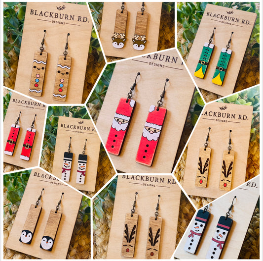 Holiday Bar Dangle Earrings