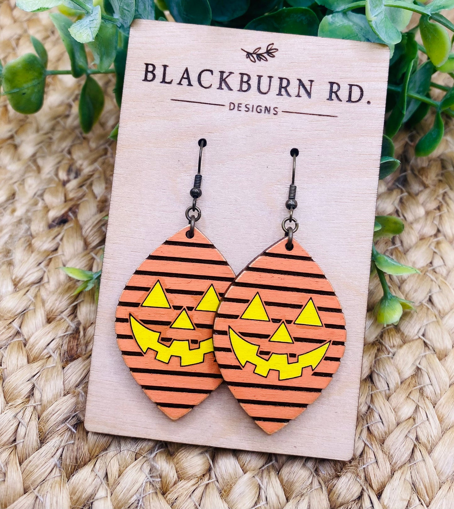 Striped Jack-O-Lantern Dangles