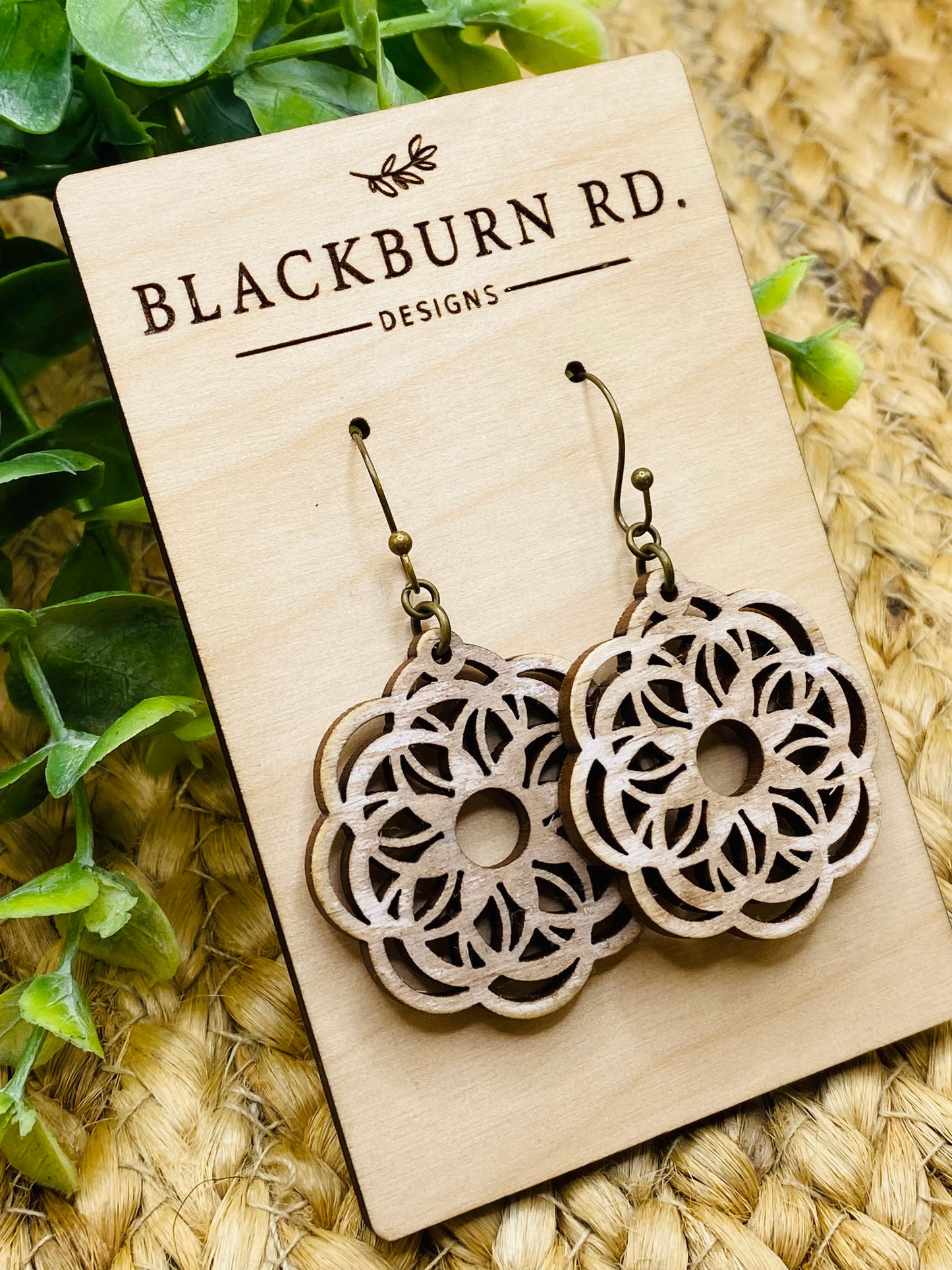 Boho Spirograph Flower Dangles