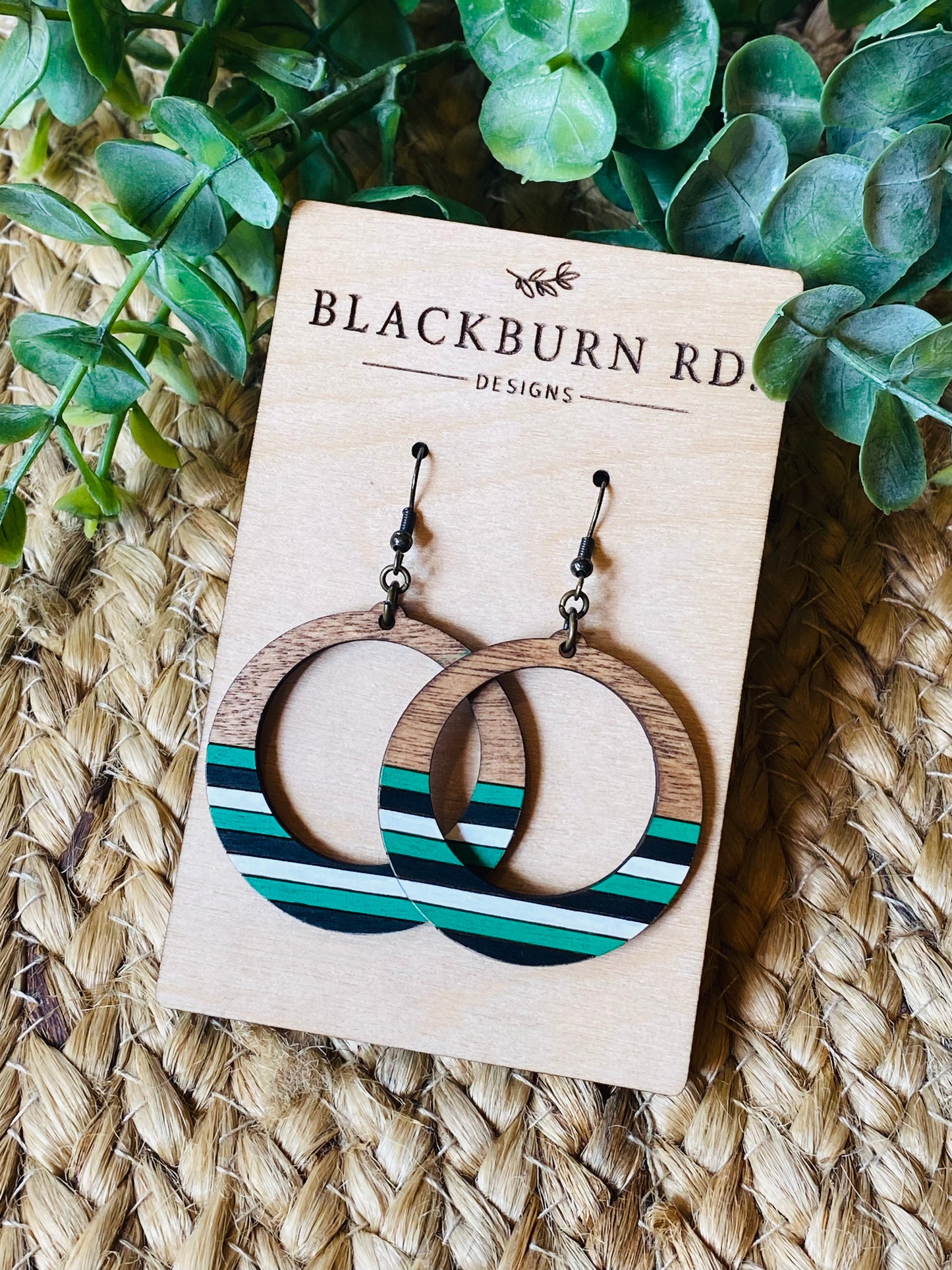 Striped Harrison Hoop Dangles