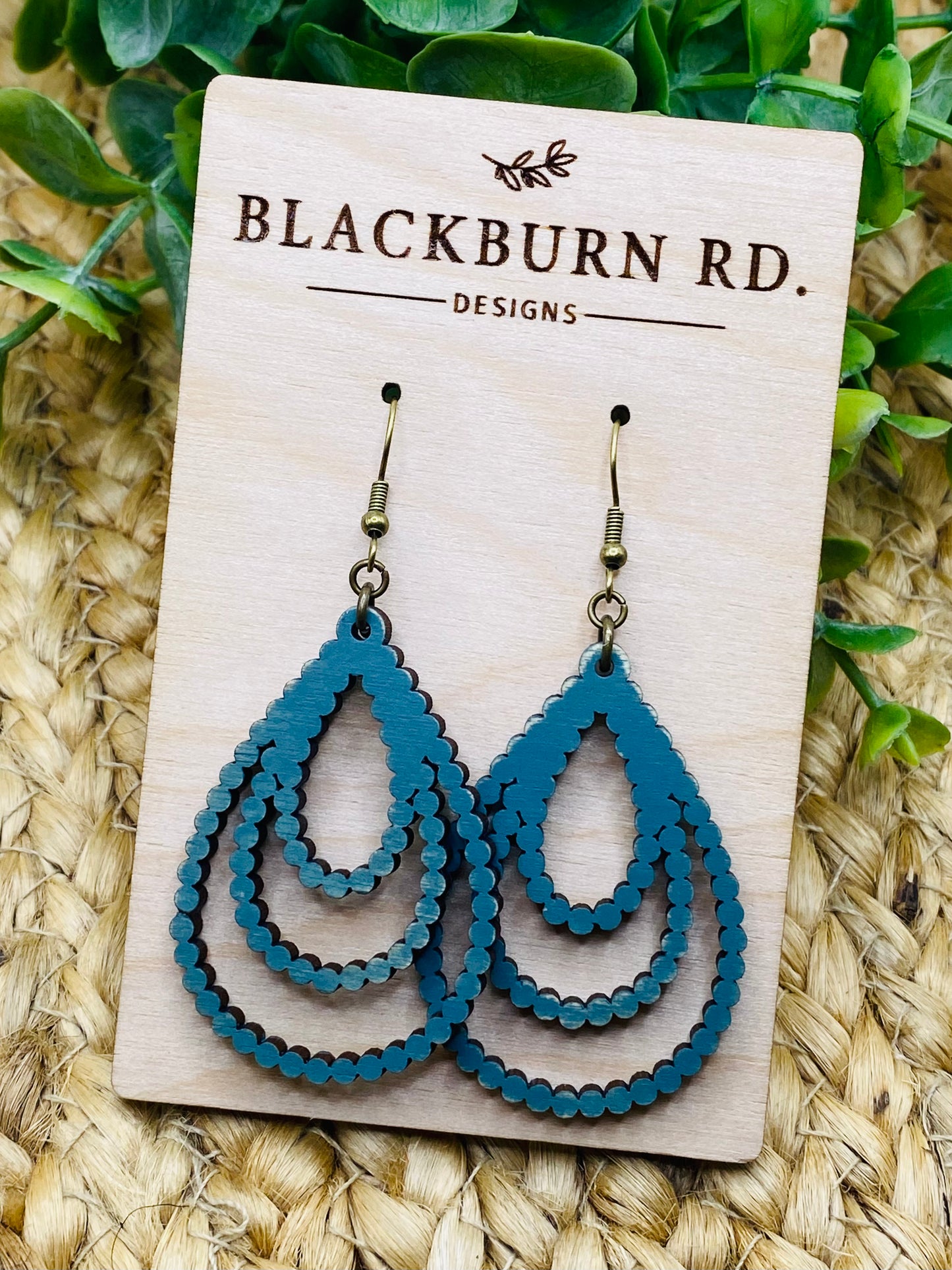 Triple Beaded Teardrop Dangles