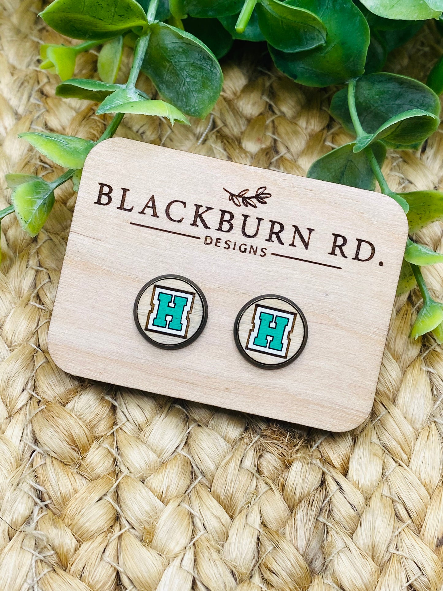 Harrison H Cabochon Studs