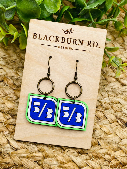 5/3 Logo Dangle Earrings