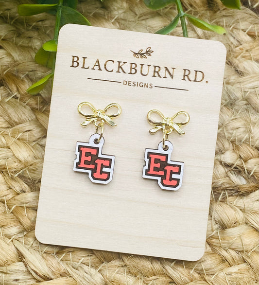 Petite Gold Bow EC  Dangles
