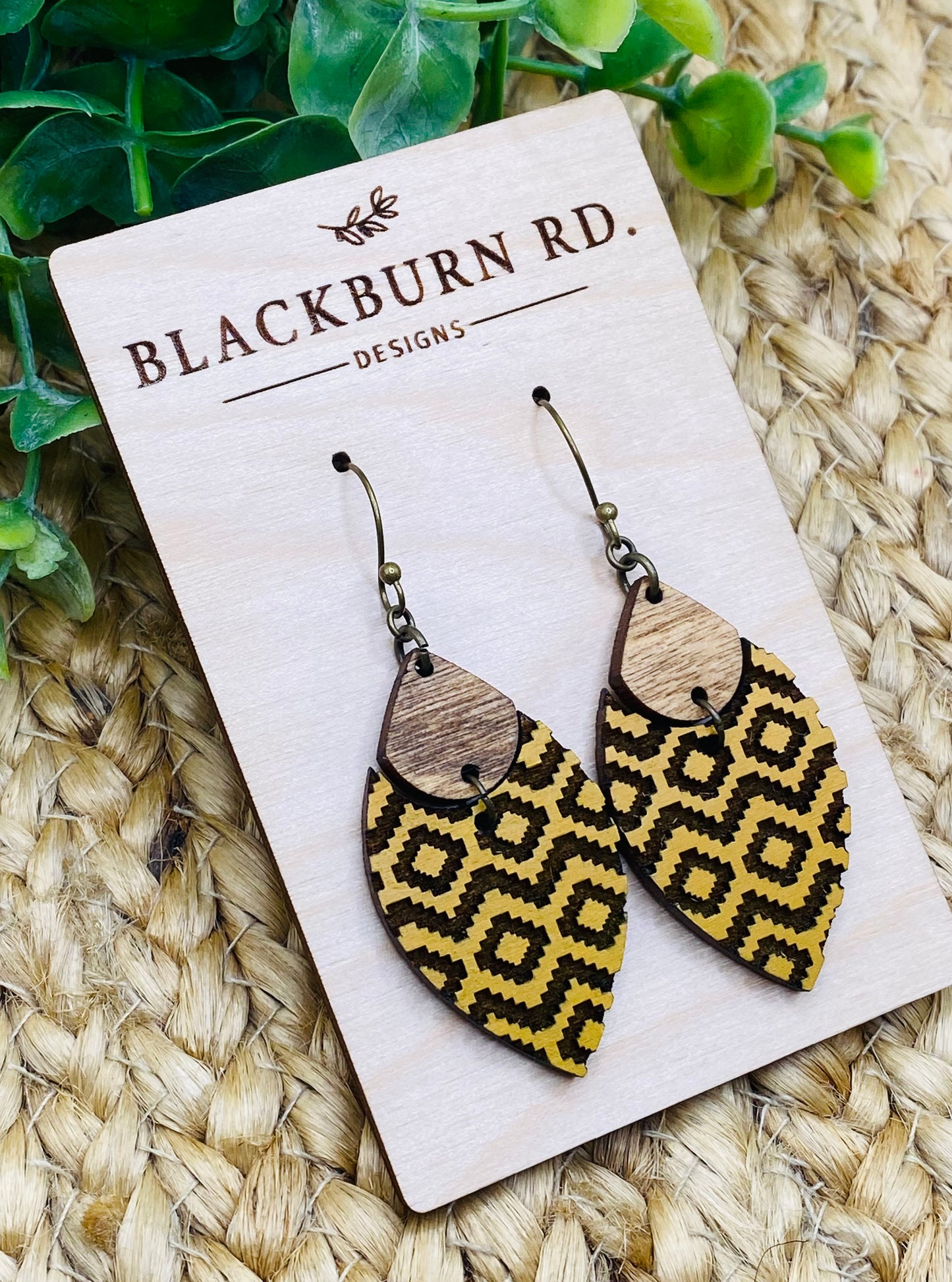 Modern Aztec Arrowhead Dangles