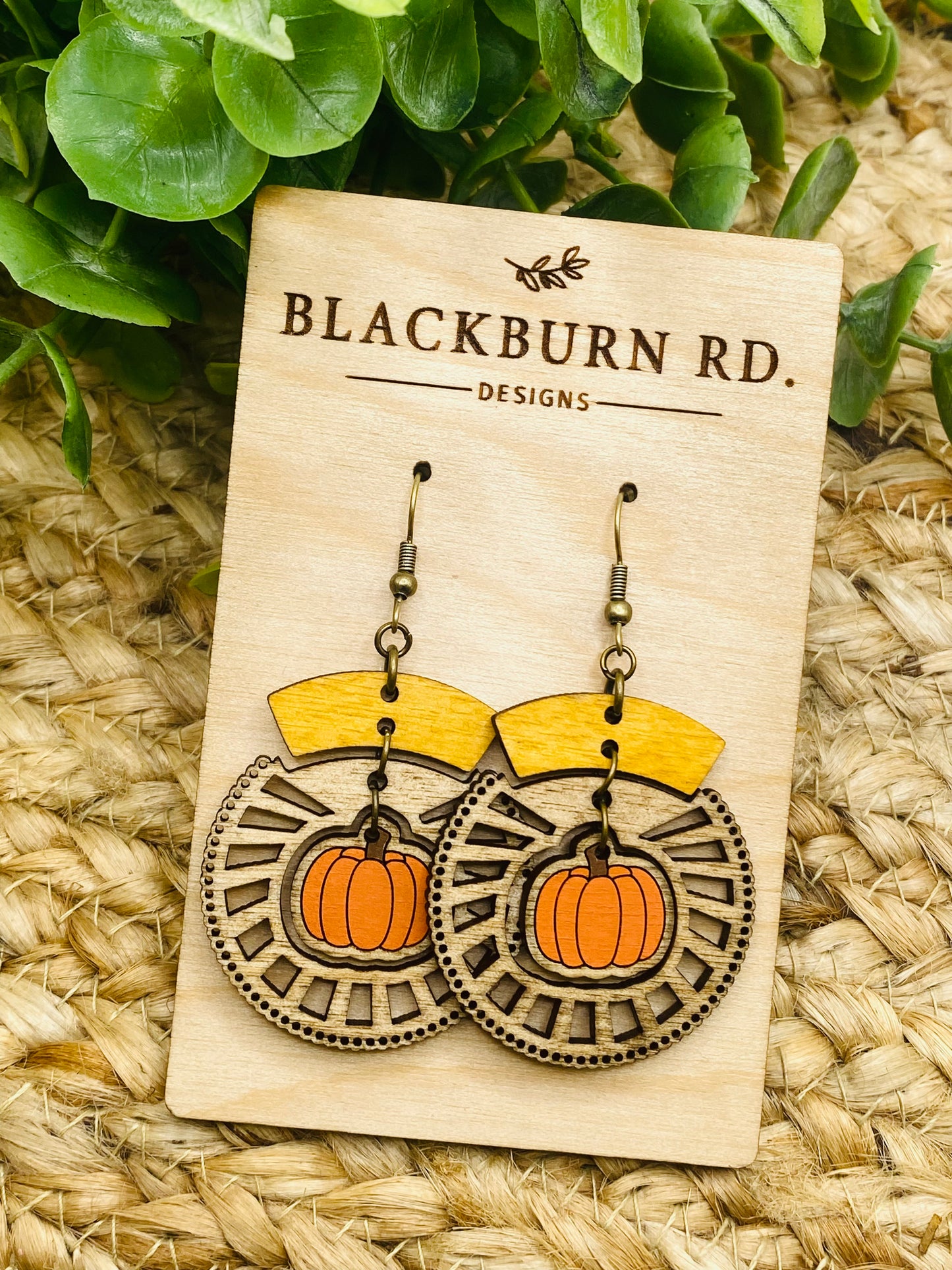 Boho Intricate Pumpkin Sundial Dangles
