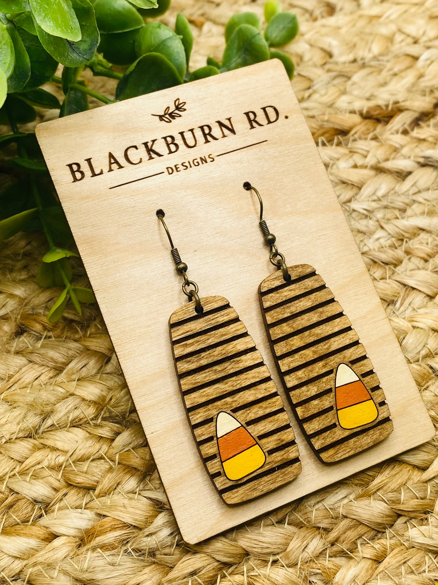 Striped Candy Corn Bar Dangles