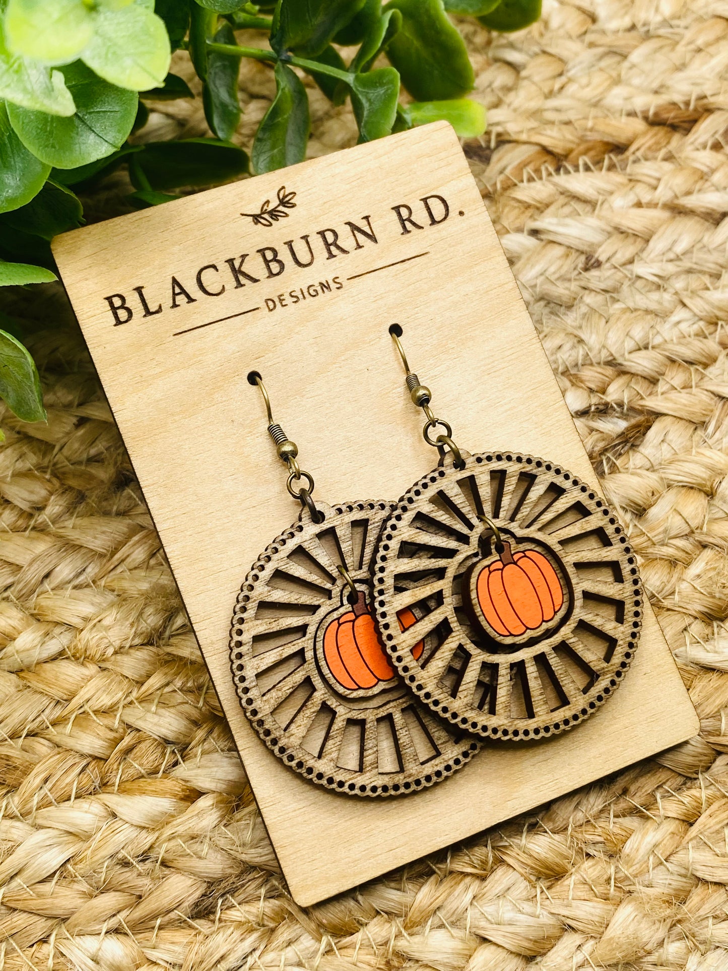 Intricate Pumpkin Sundial Dangles