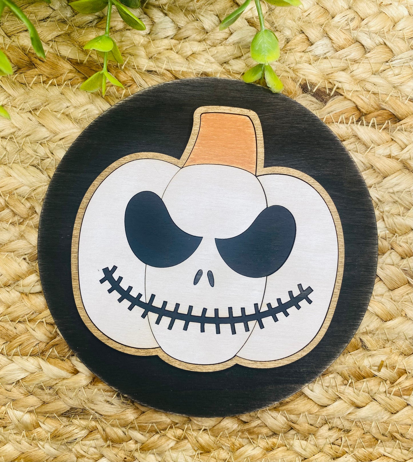 Spooky White Pumpkin Insert