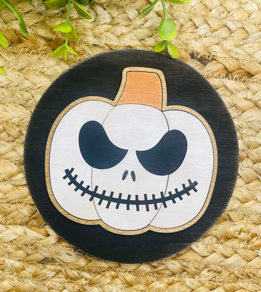 Spooky White Pumpkin Insert