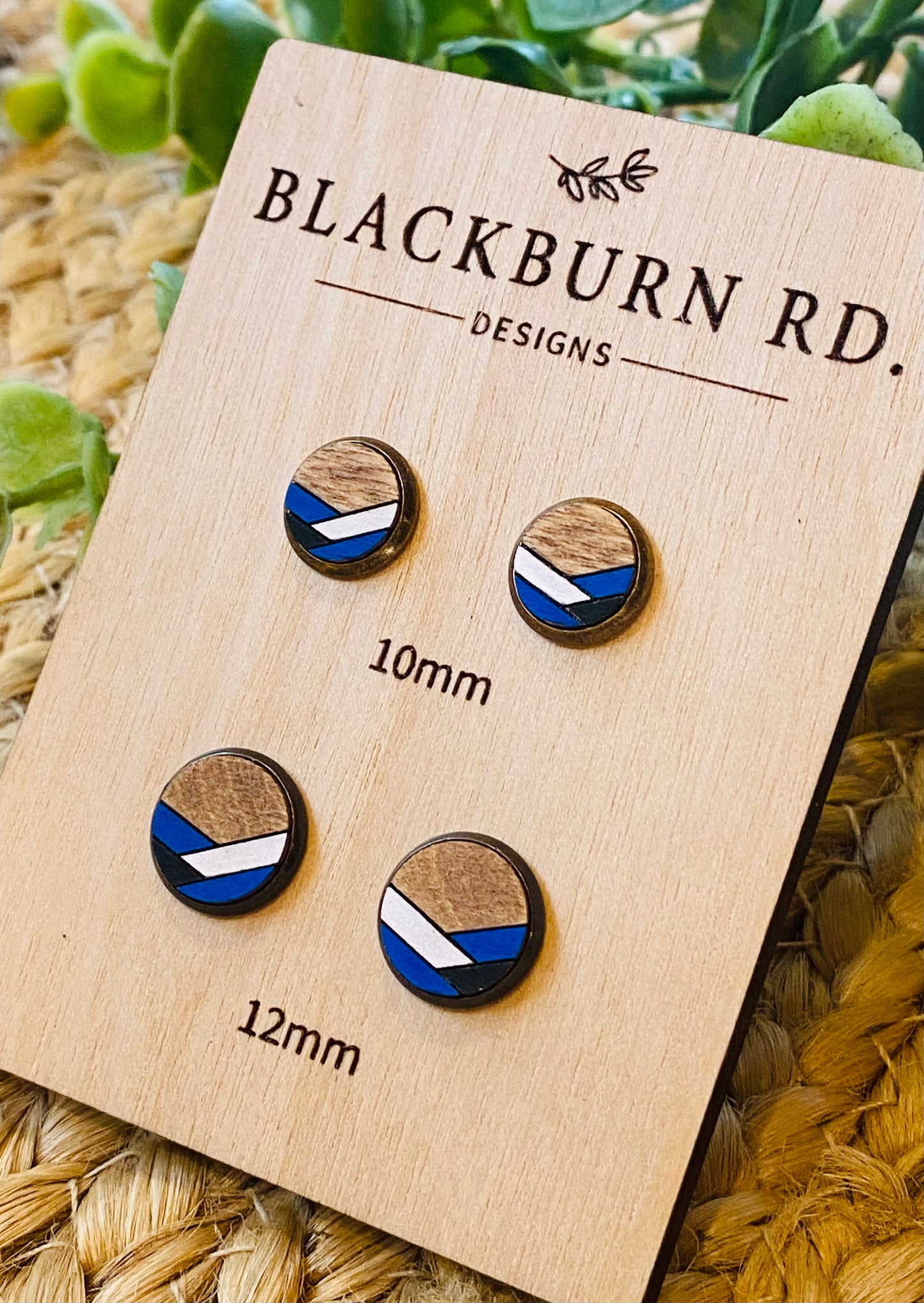 Austin Tracy Chevron Cabochon Studs