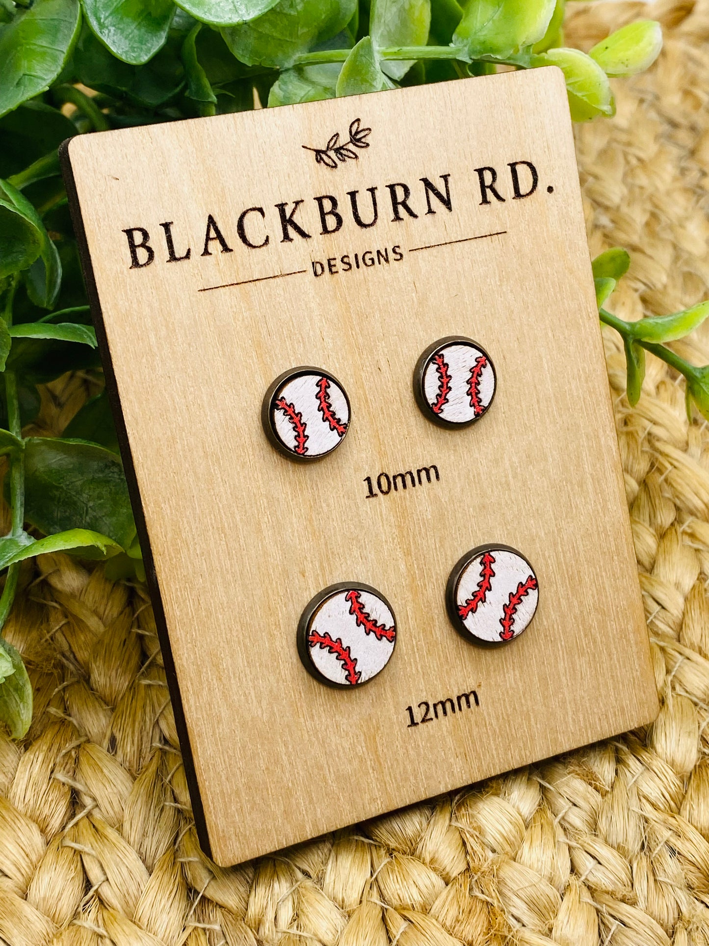 Venom Baseball Cabochon Studs