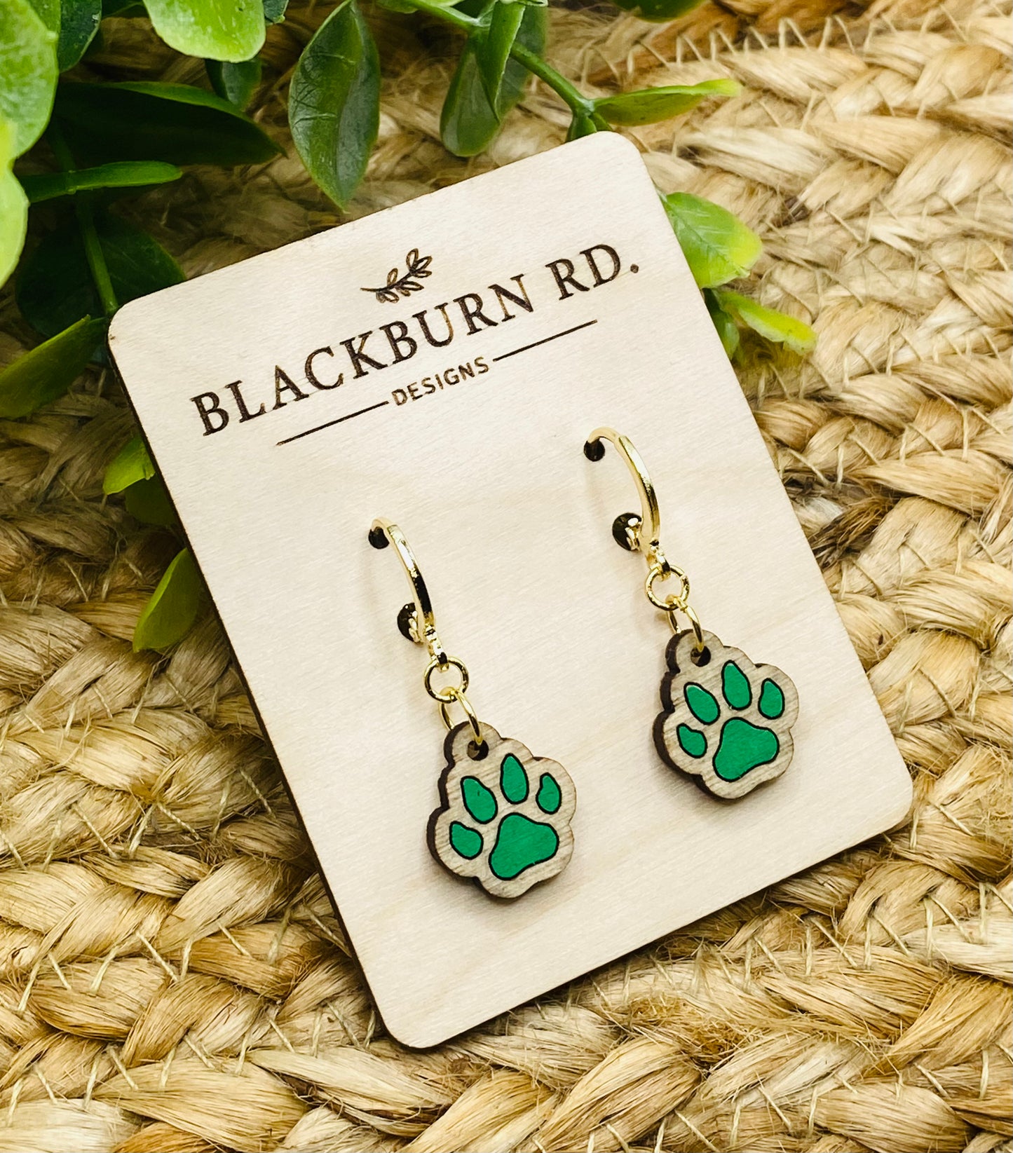 Paw Print Huggie Dangle