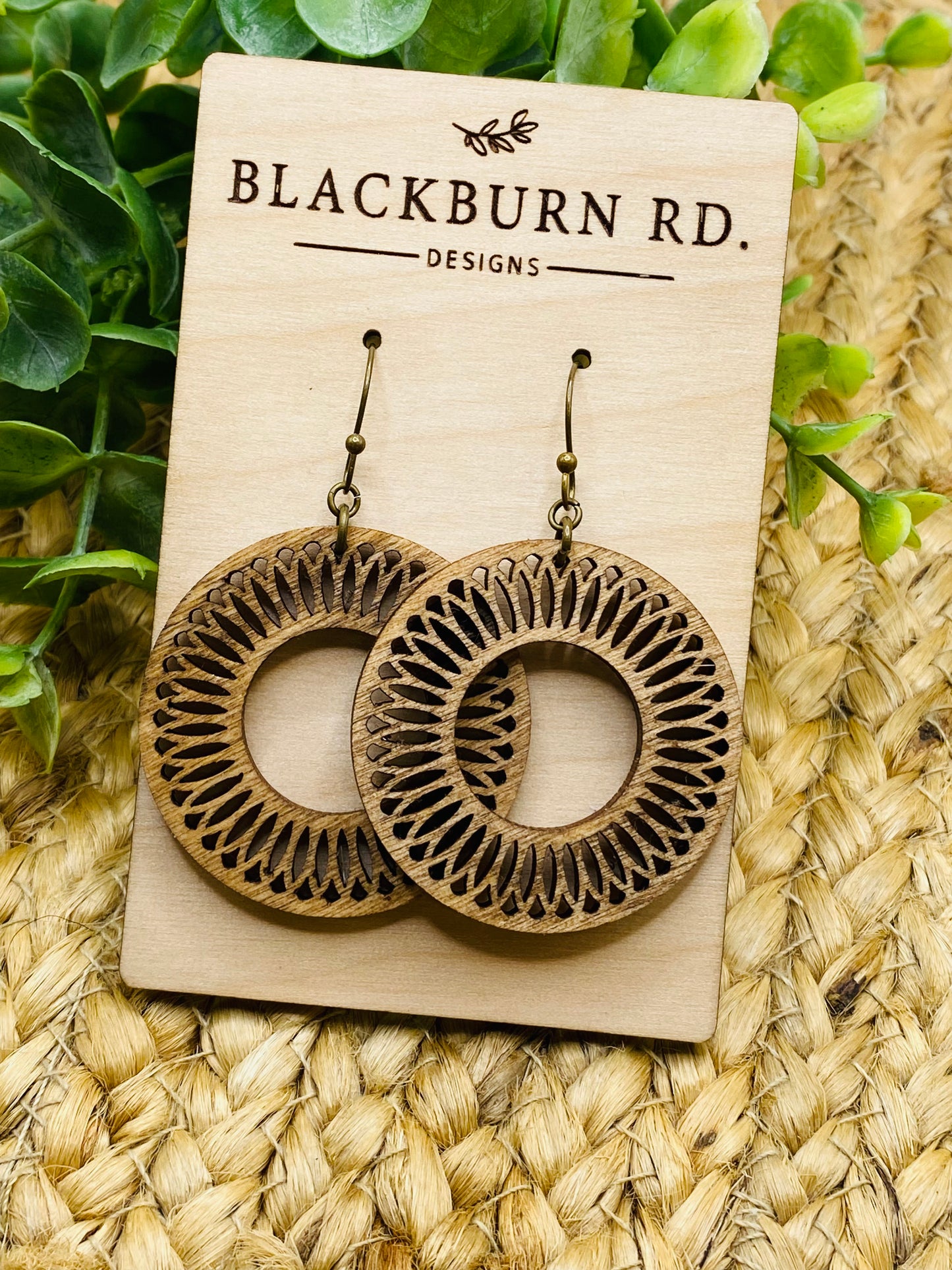 Thick Intricate Hoop Dangles