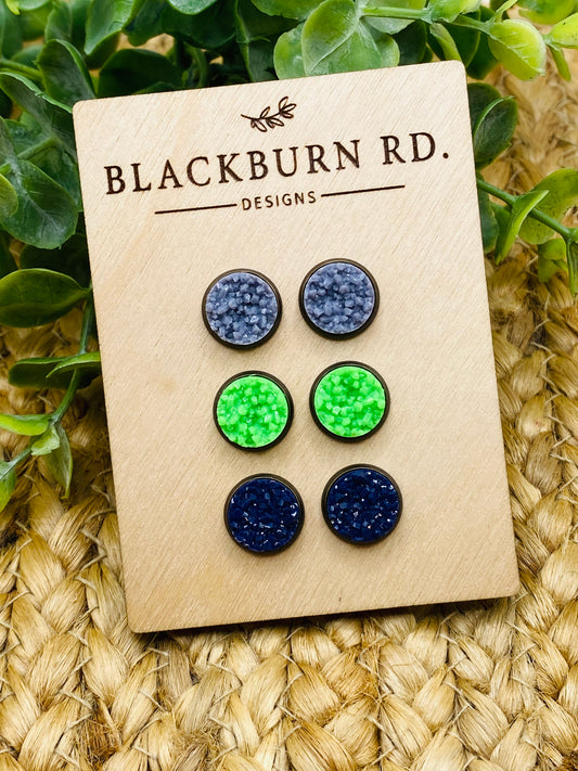 12mm Venom Bezel Cabochon Studs