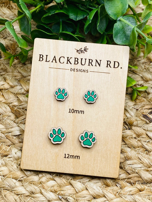 Paw Print Studs