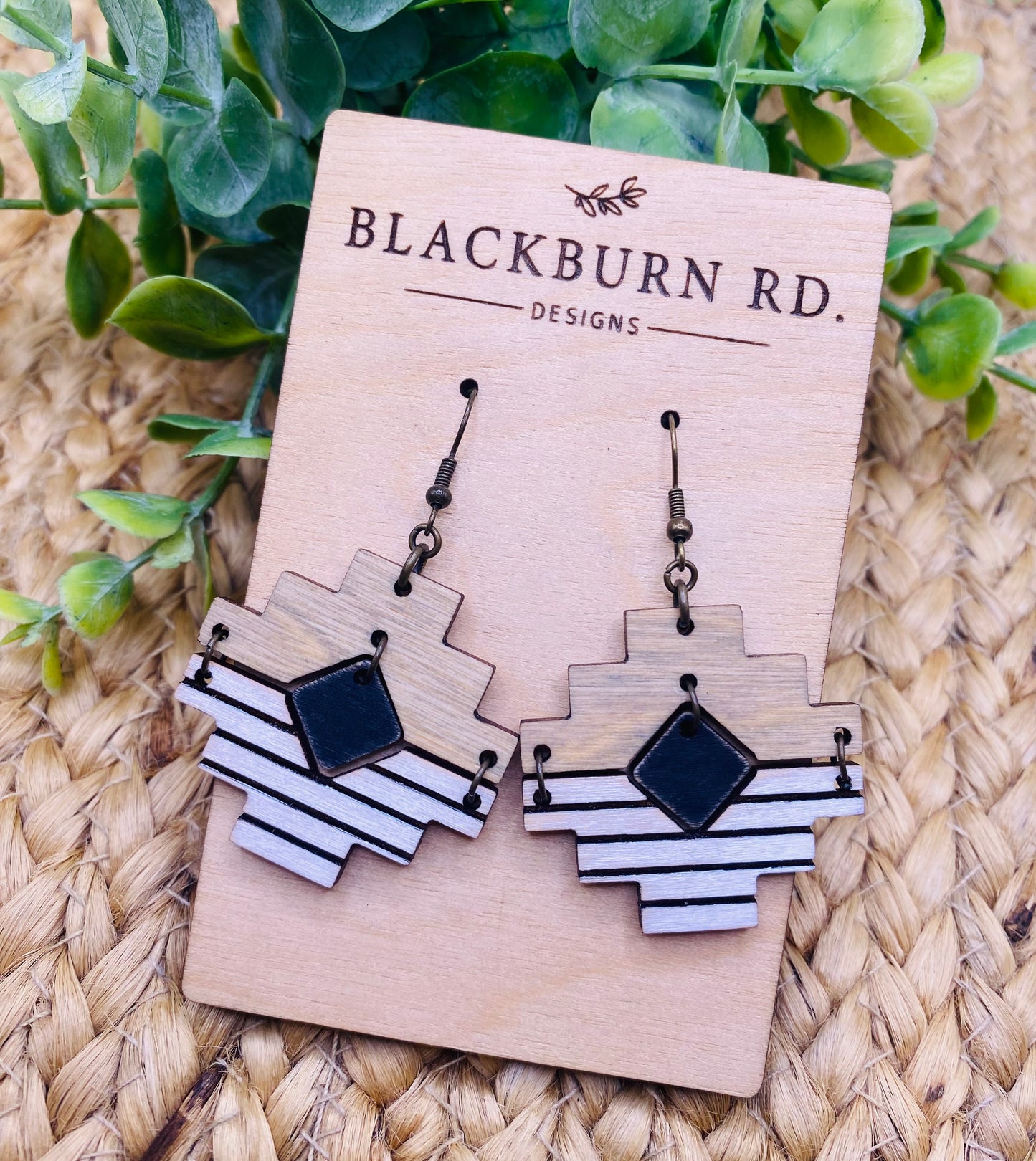 Boho Striped Aztec Dangles