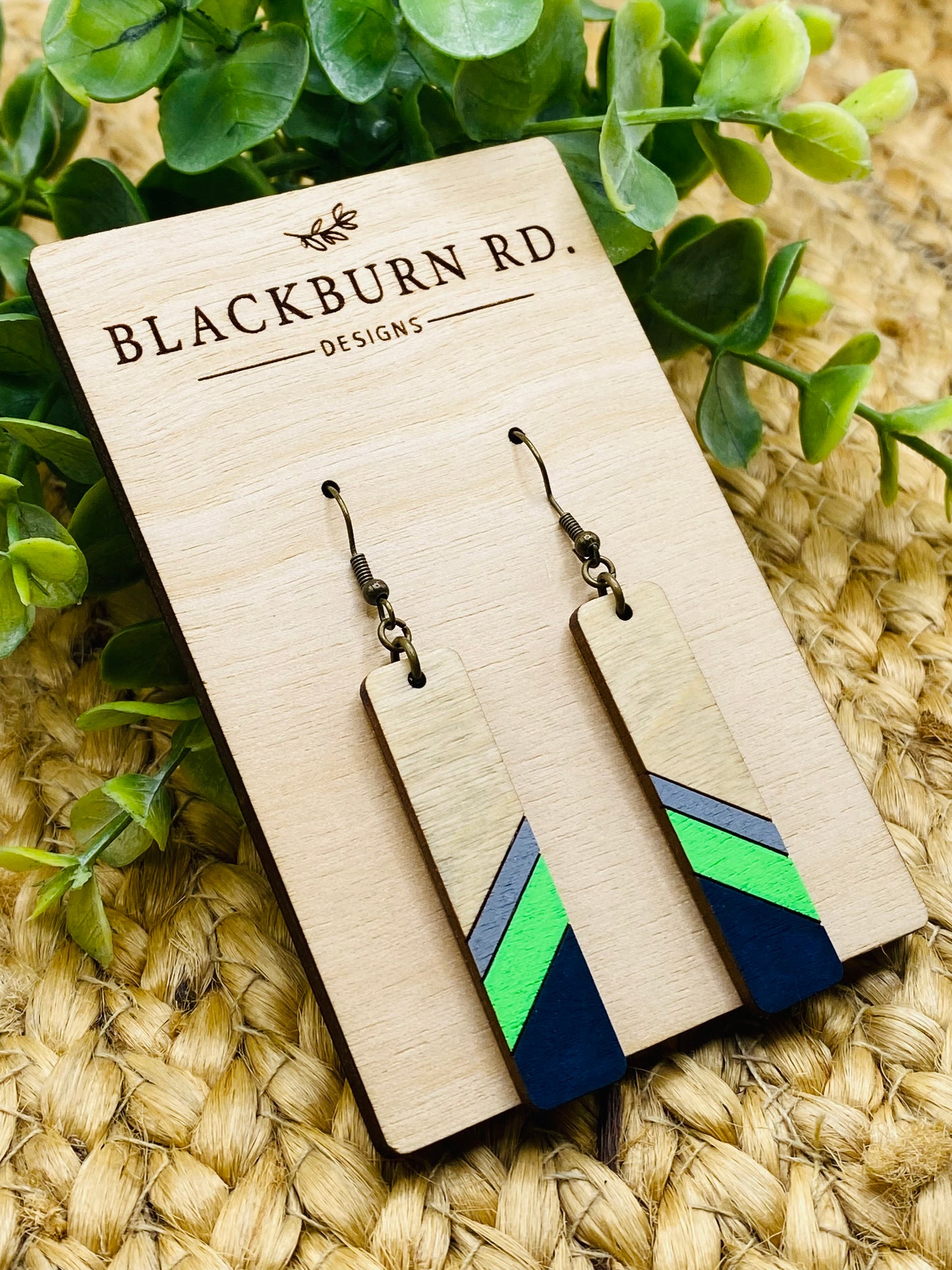 Venom Colored Geometric Bar Dangles