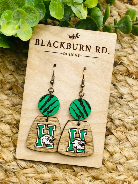 Harrison Logo Clawed Connector Oblong Dangles