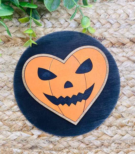 Spooky Pumpkin Heart Insert