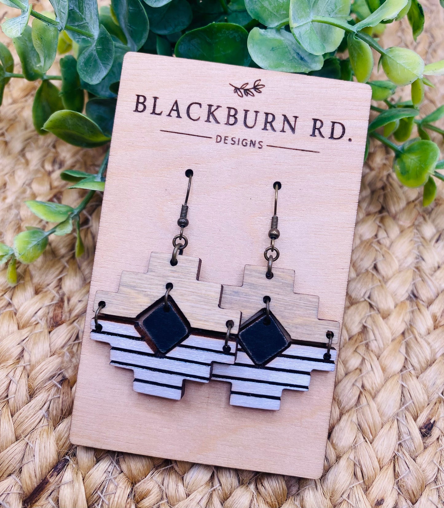 Boho Striped Aztec Dangles