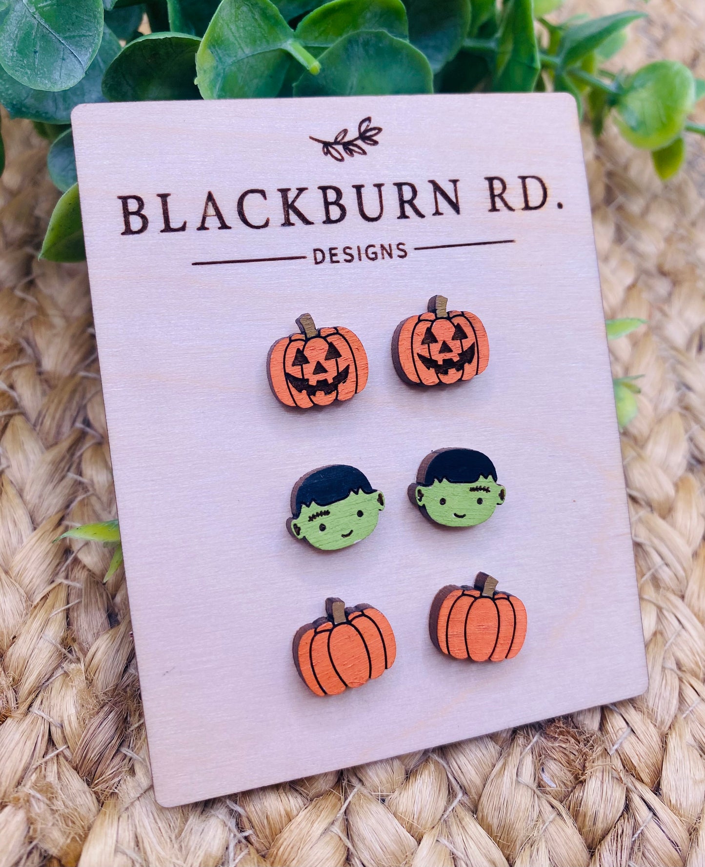 Pumpkins and Frankie Stud Earrings 3 Pack