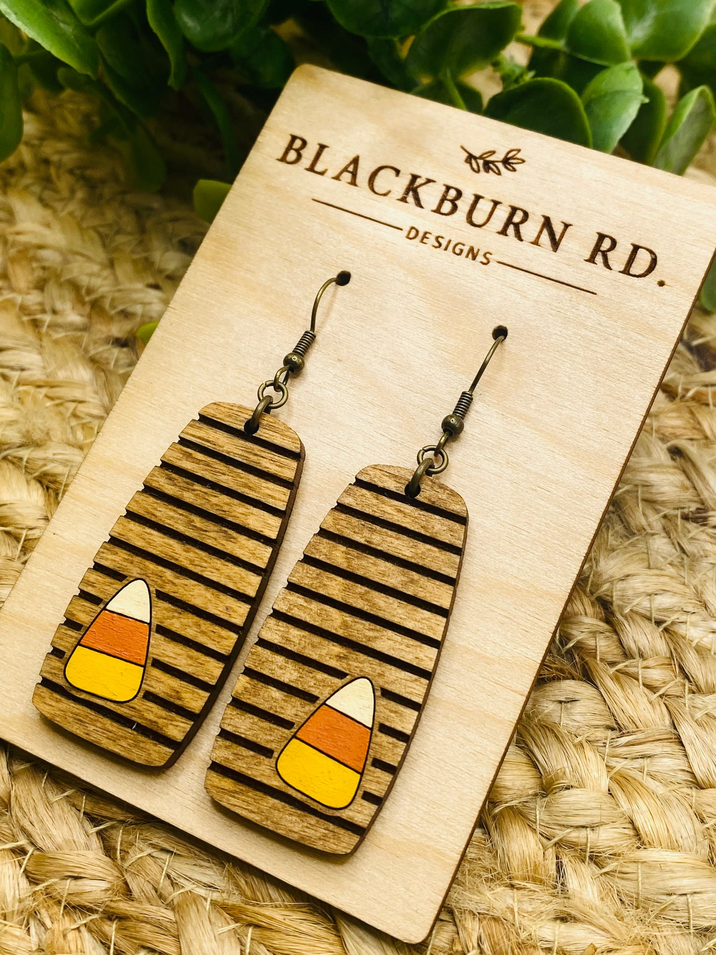Striped Candy Corn Bar Dangles