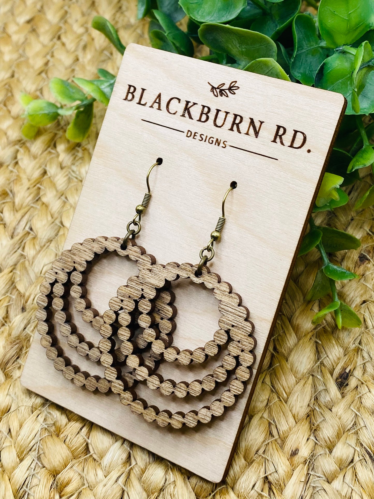 Triple Hoop Beaded Dangles