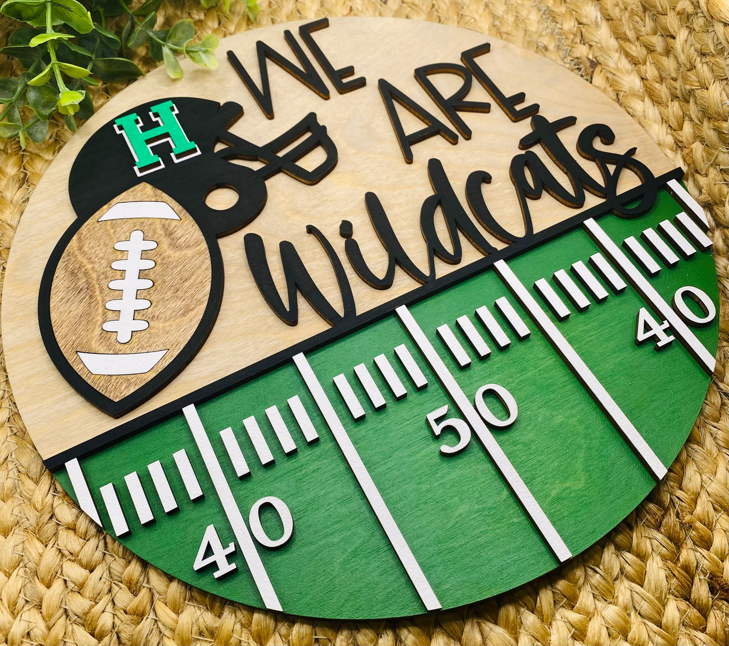 We are Wildcats Football Field Door Hanger Insert