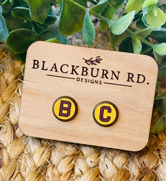 Barren County B C Stud Earrings