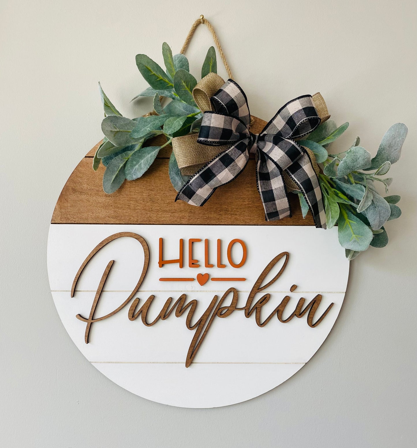 Hello Pumpkin Door Hanger